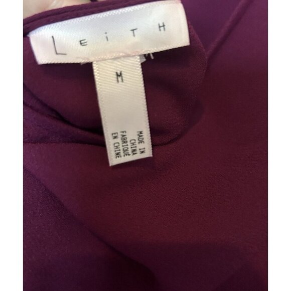 Nordstrom Purple Bell Sleeve Lace Cut Out Long Sleeve Dress Scoop Back Medium - Picture 5 of 6